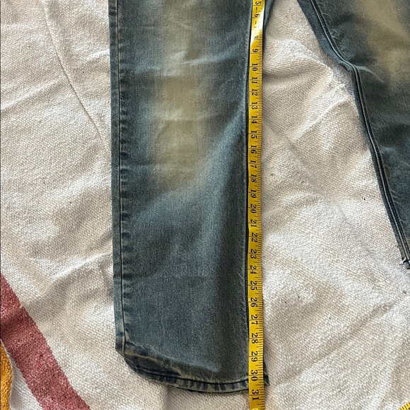 Volcom Men's Faded Blue Bootcut Jeans - Picture 5 of 6